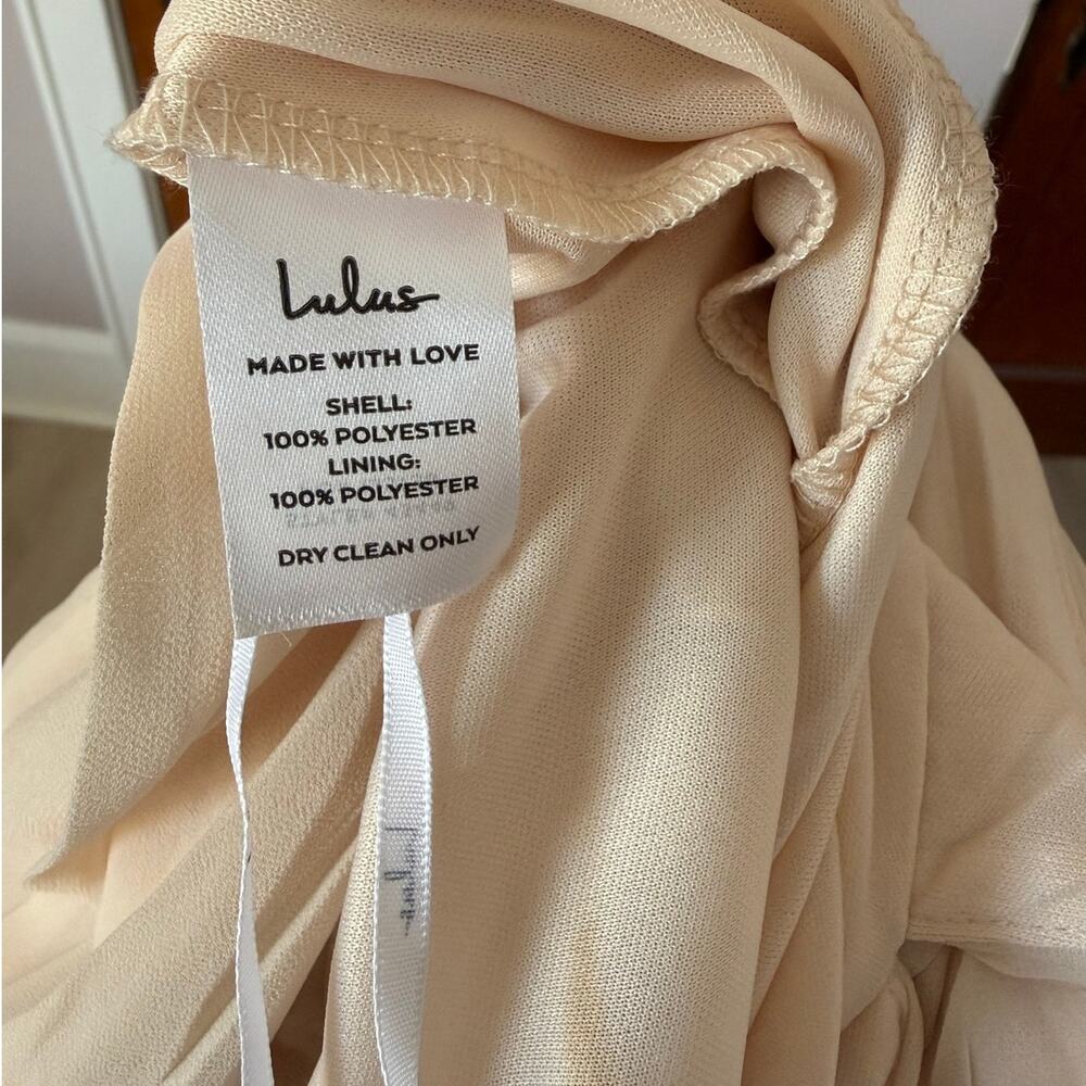 New Lulu’s Heavenly Hues Cream Maxi Dress Women’s size M - Picture 9 of 9